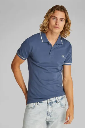 Calvin Klein Slim polo blauw