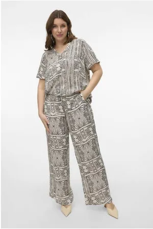 VERO MODA Wide leg high waist palazzo broek