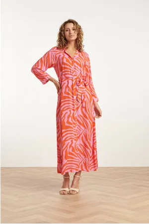 Smashed Lemon Maxi jurk oranje