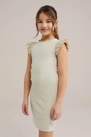 WE Fashion Korte jurk rib gebreid