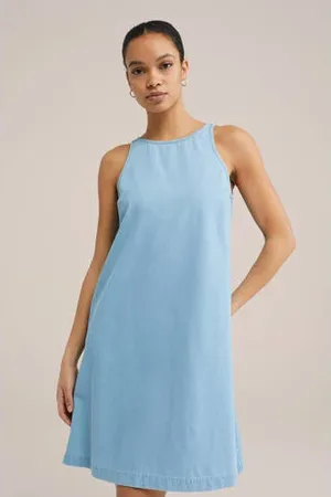 WE Fashion Spijkerjurk light blue denim