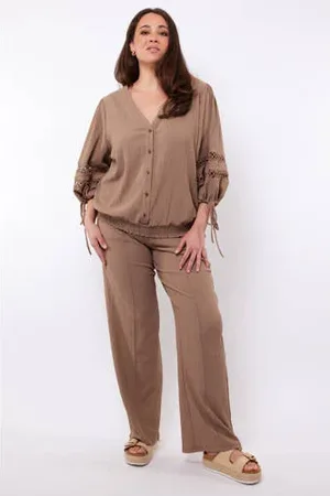 Exxcellent Wide leg regular waist broek