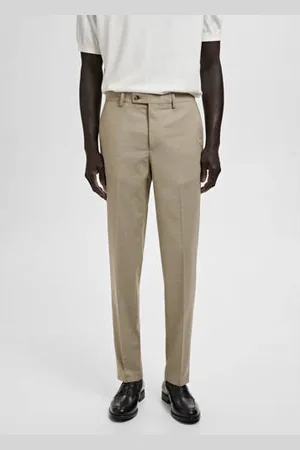 MANGO Slim pantalon taupe