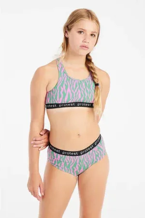Protest Crop bikini PRTMONICA JR roze/groen