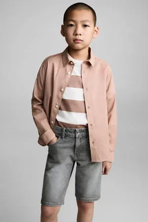 MANGO Denim short grey denim