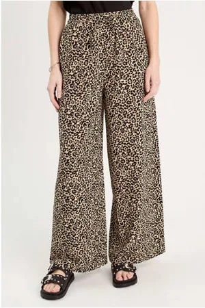 Cache Cache Wide leg regular waist palazzo broek beige