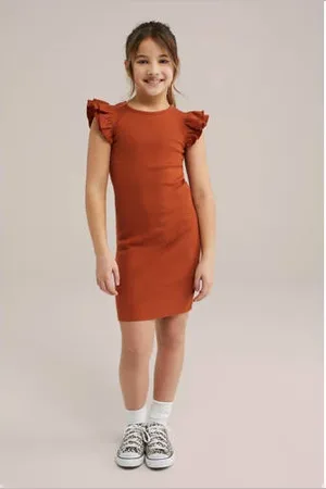 WE Fashion Korte jurk rib gebreid