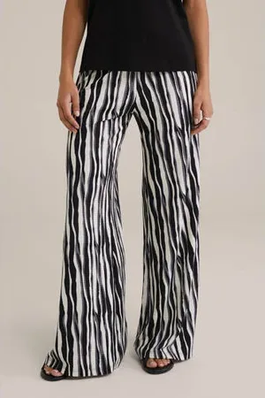 WE Fashion High waist casual broek zwart