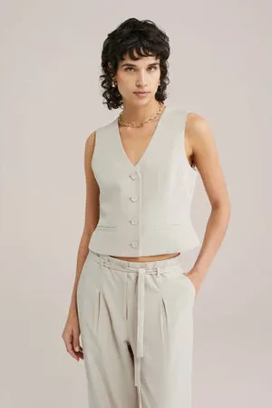 WE Fashion Gilet zand
