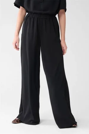 SHOEBY Wide leg high waist casual broek