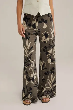 WE Fashion High waist casual broek kaki