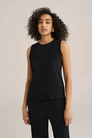 WE Fashion Blousetop zwart