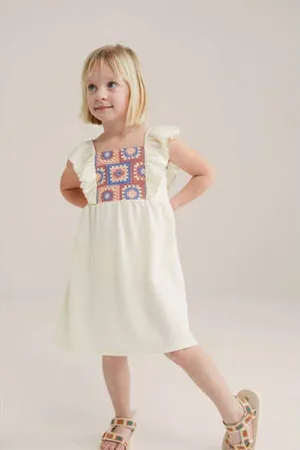 WE Fashion Korte jurk crochet