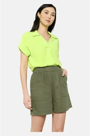 LolaLiza Wide leg high waist casual short broderie