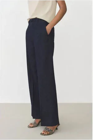 MANGO High waist wide leg jeans