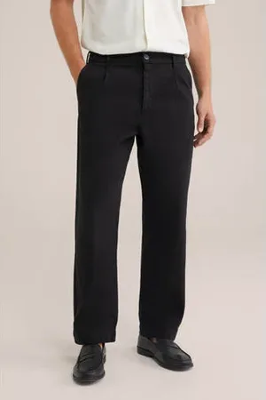 WE Fashion Loose casual broek zwart