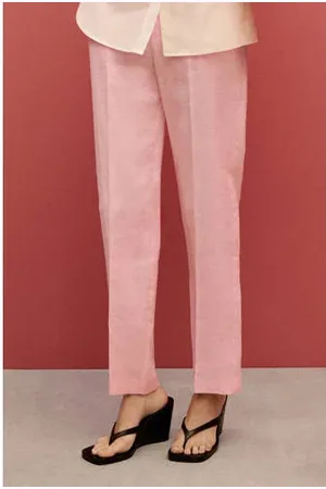 MANGO Linnen pantalon slim fit