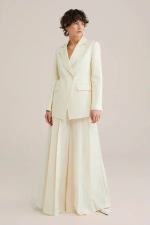 WE Fashion WE STUDIO getailleerde blazer ecru