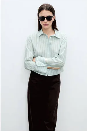 MANGO Blouse groen