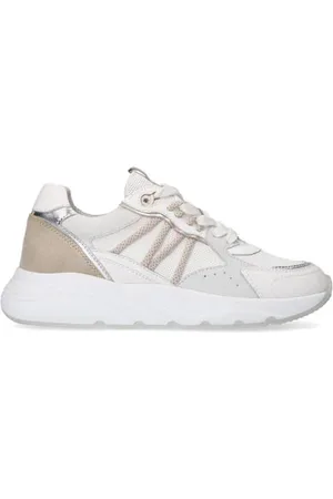 Manfield Chunky leren sneakers /beige