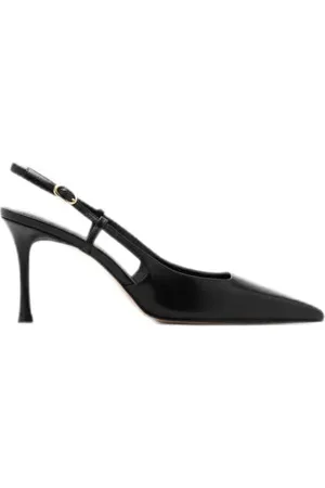 MANGO Leren slingback pumps