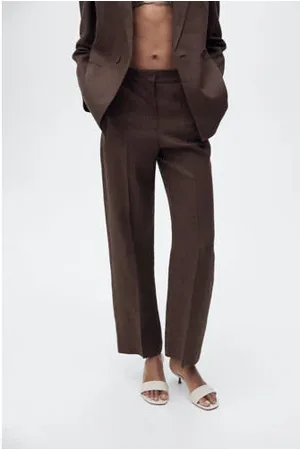 MANGO Straight high waist pantalon