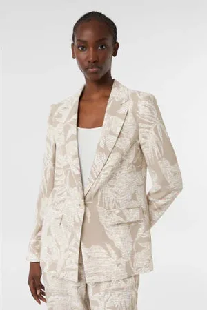 Comma, Regular blazer lichtbruin