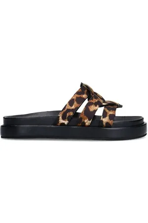 Sacha Slippers met panterprint