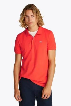 Tommy Hilfiger Slim polo koraalrood