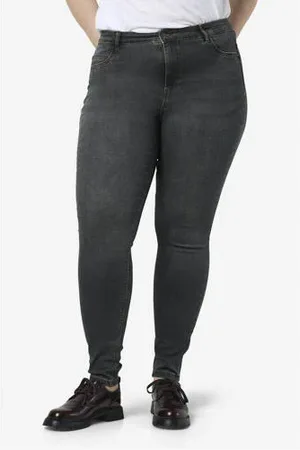 Noisy May High waisted skinny jeans NMCALLIE medium grey denim