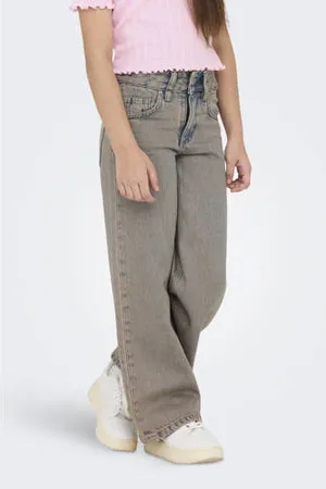ONLY KIDS GIRL wide leg high waist jeans