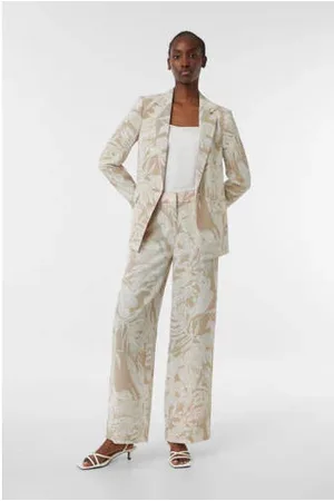 Comma, Straight regular waist pantalon lichtbruin