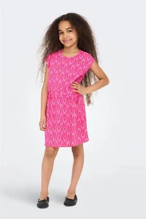 ONLY KIDS GIRL midi jurk roze