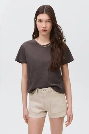 MANGO Denim denim short beige