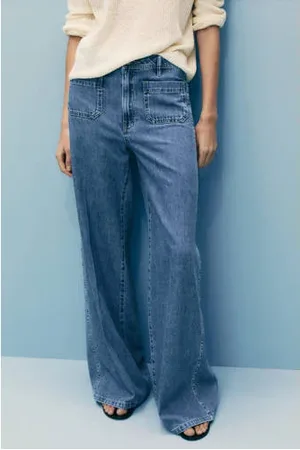MANGO Wide leg jeans