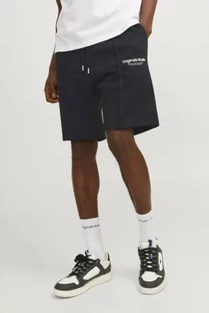 JACK & JONES PANTS STUDIO loose sweatshort zwart