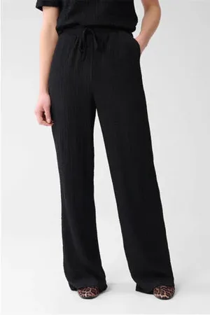 SHOEBY Wide leg high waist casual broek