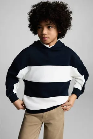 MANGO Hoodie donkerblauw