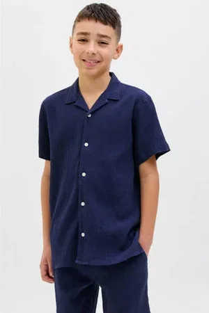 JACK & JONES JUNIOR overhemd donkerblauw