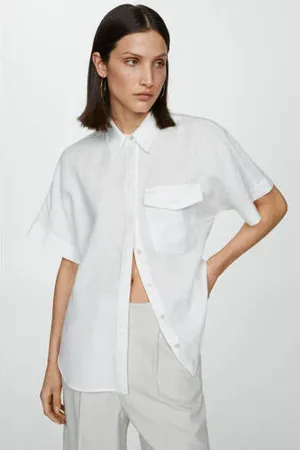 MANGO Linnen blouse