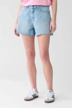 SHOEBY Denim wide leg high waist denim short medium blue denim