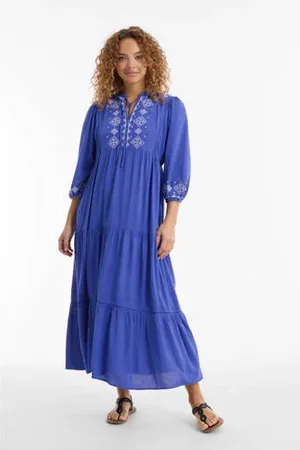 Anytime Midi jurk met borduursel