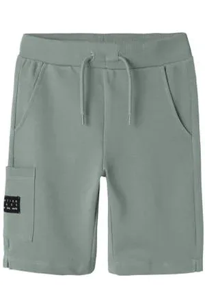 NAME IT KIDS sweatshort grijsgroen