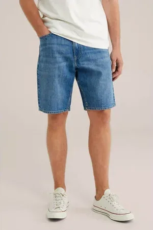 WE Fashion Denim loose denim short medium blue denim