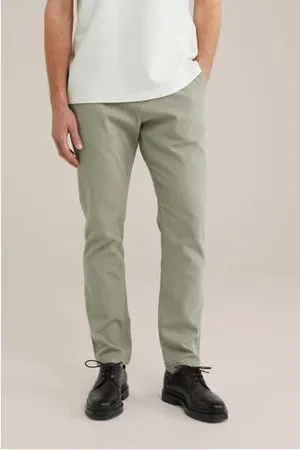 WE Fashion Slim chino kaki