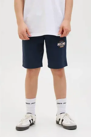JACK & JONES JUNIOR sweatshort JPSTLOGO met logo