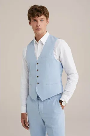 WE Fashion Gilet lichtblauw