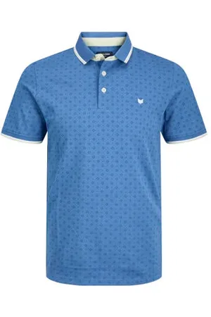 JACK & JONES PREMIUM slim polo kobaltblauw