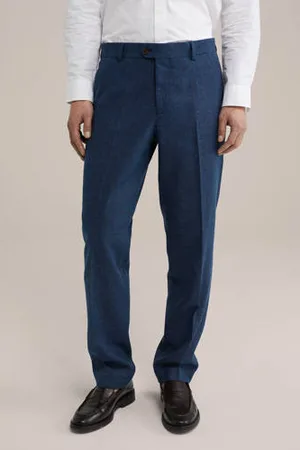 WE Fashion Straight pantalon donkerblauw
