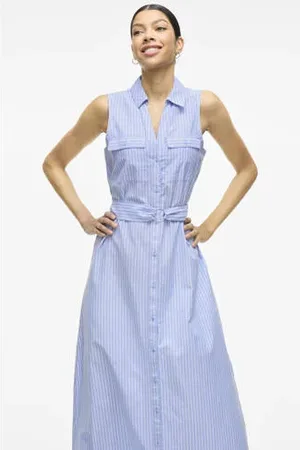 VILA Blousejurk donkerblauw